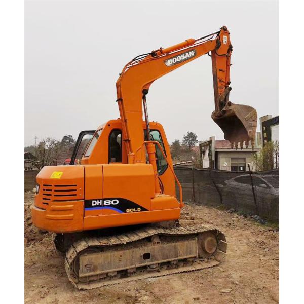 8 toneladas Doosan DH80 Excavator Máquina de segunda mão para movimentação de terra em boas condições