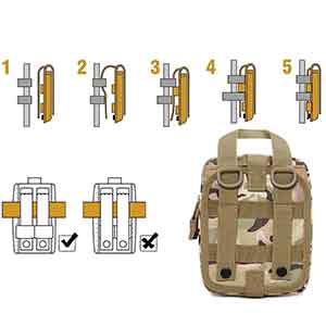 1000D Molle Ifak Pouch Rip Away, Tactical Tear Away Medical Pouch Empty, ornaments First Aid Pouch Bag Only for Camping