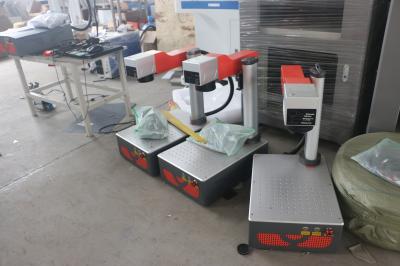 Desktop Mini Fiber Laser Nameplate Marking Machine 20W 30W With Rotary Axis
