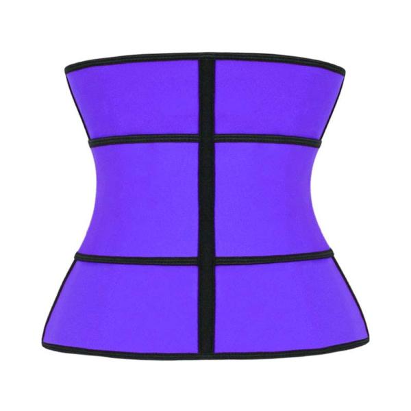 OEM Purple Single Belt Latex Hourglass Waist Trainer With Zipper
