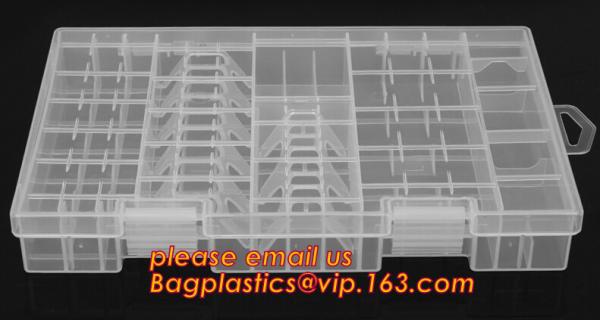 Plastic Storage Box With 15 Removable Compartments Tool Containers, plastic divided storage box for candy and nuts
