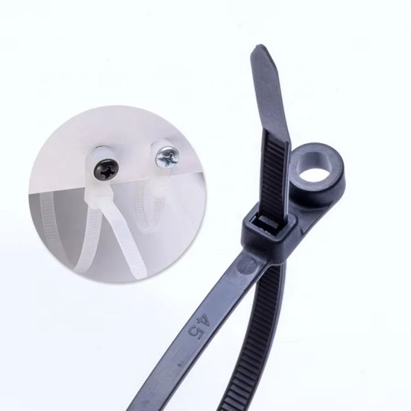 Mountable Head Plastic Cable Ties Nylon66 Tie Wrap 4.8*220 Self-Locking Zip Tie Manufacturer