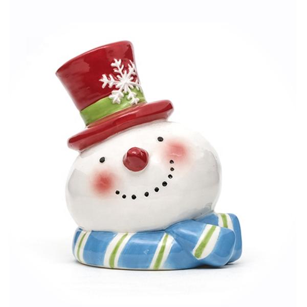 Прекрасный 3D керамический набор специй, набор солено-пепеперовых горшков для рождественских блюд.