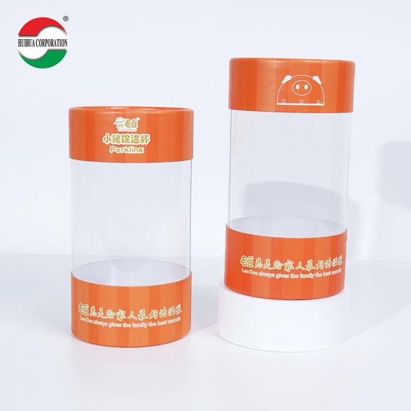 Tubes en papier de fenêtre en PVC créatif avantage UV jouet imperméable cadeau T-shirt cylindre tube emballage