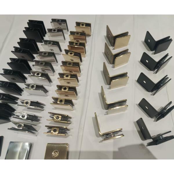 SUS304 Shower Room Accessories Glass Fixed Shower Glass Clips Anti Collision