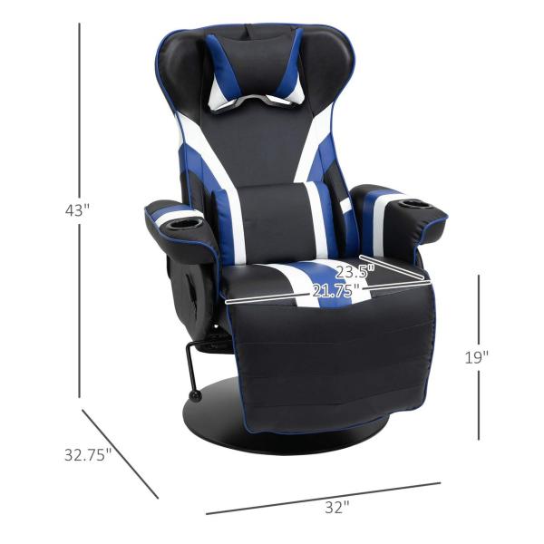 Customized Logo Availabled Gaming Chair Swivel Style with Lumbar Support and Footrest