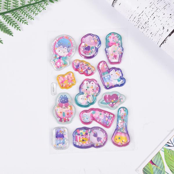 Oil Injection Kawaii Animal Stickers jungle 0.5mm for Kindergarten Baby