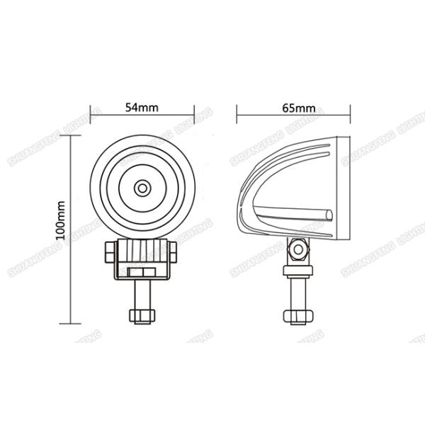 10v - 30v Waterproof LED Automotive Work Light 1000 Lm For Cabin / Boat / SUV
