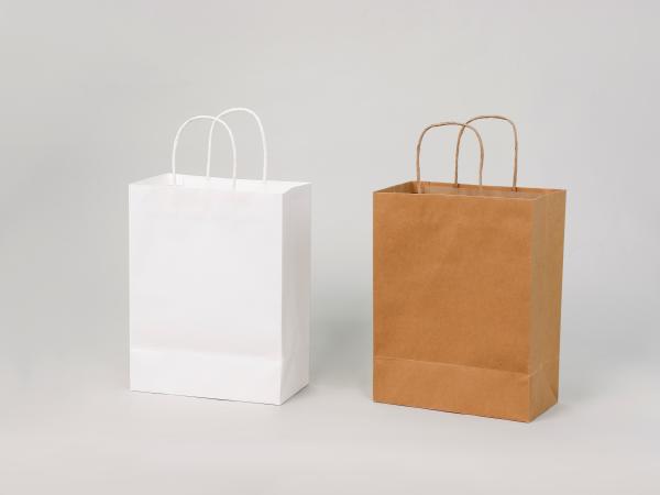 Small Kraft Paper Gift Packaging Bags Biodegradable Turn Top Paper Patrick Bag