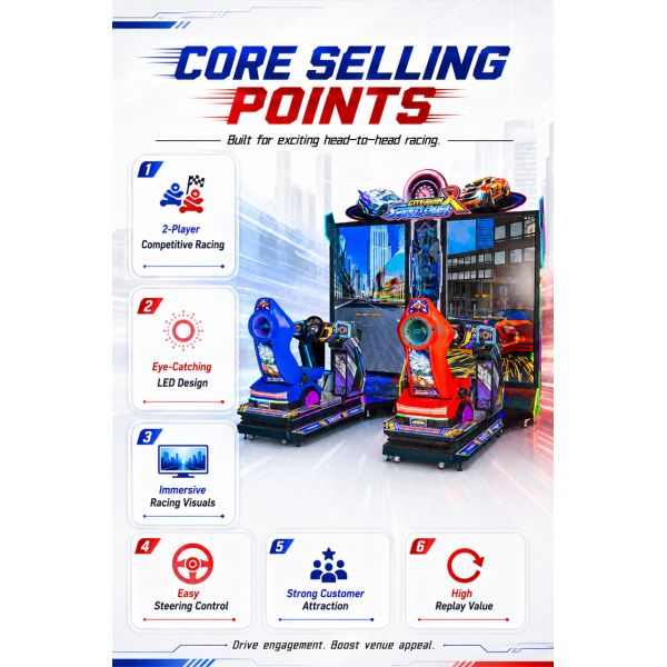 City Rush Speed Duel Driving Simulator Machine