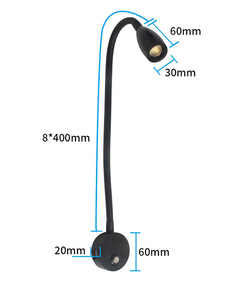 Modern Touch Dimmable 12v/24v Bed Board Wall Lighting LED Wall Lamp for Bedroom Bedside