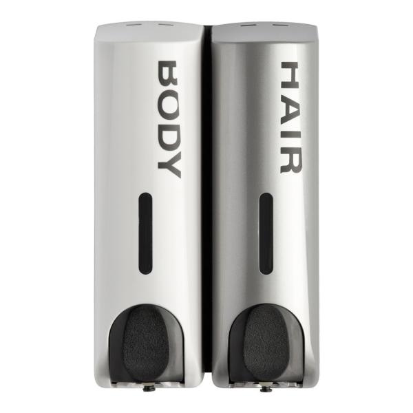 2 x 350ml Manual Double Application Liquid Soap Dispenser