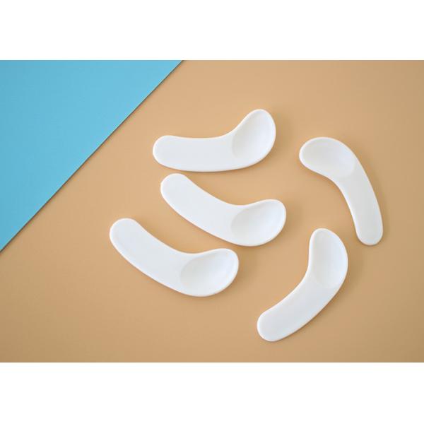 Белый 33.5mm пластиковый косметический шпатель макияжа ложки