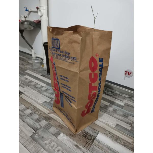 Waterproof 30 Gallons Extra Large Paper Lawn Bags Customized Solutions For Business