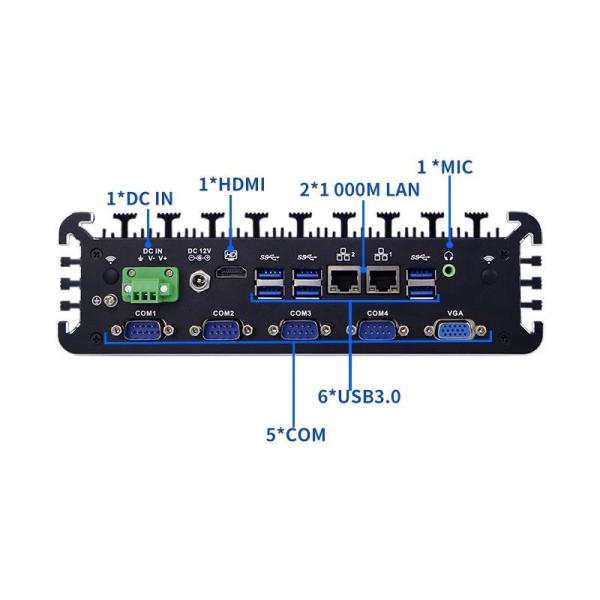 IBOX-3026 Fanless Industrial Mini PC with Quad Core Processor and DC 9V-36V Wide Voltage Input - CE FCC ROHS Certified