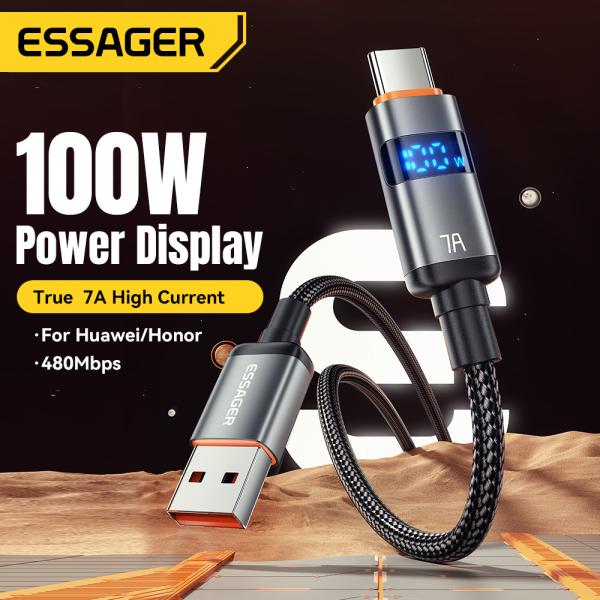 ESSAGER ES-X61 Series PP USB A To C Cord 100W Max 480Mbps