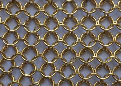 Malha de bronze durável do anel do metal diâmetro de fio de 0,7 - 3 ímetros de grande resistência
