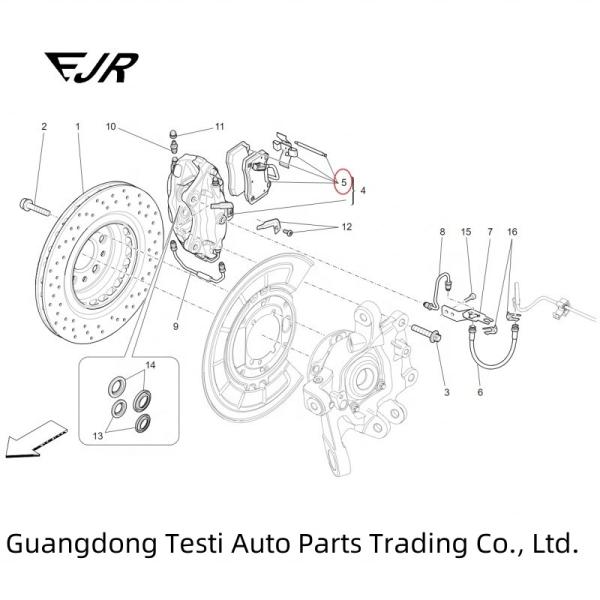 Quattroporte Rear Brake Pads And Liner Kit 980156007 673010325 673012377