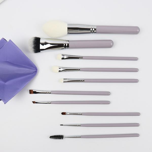 Grupo de escova cosmético da composição de Taro Purple grupo de escova de 10 partes para a composição diária