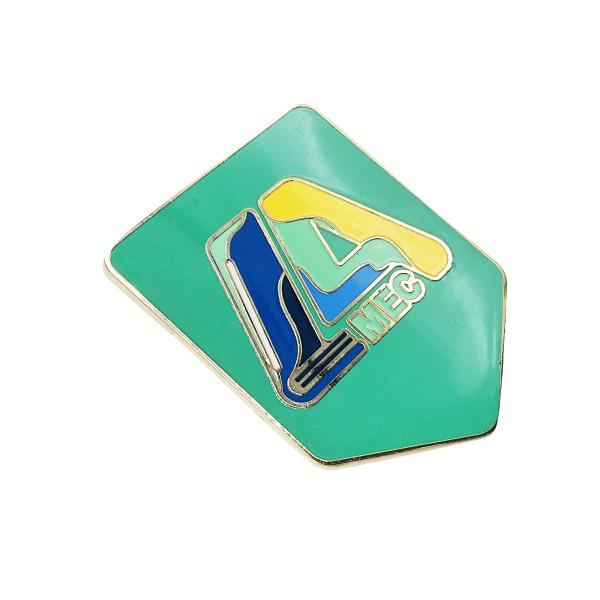 Shiny Gold Imitation Hard Enamel Badge – A Luxurious Symbol of Achievement