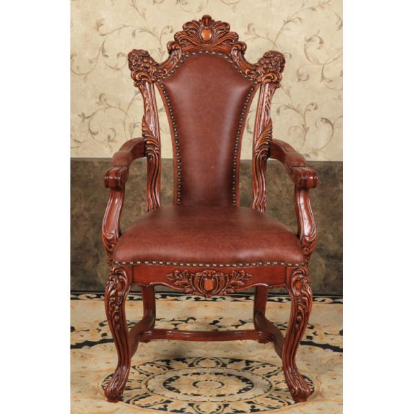 OEM Design Oval Round Back Royal Throne Chair Oil Paint Surface