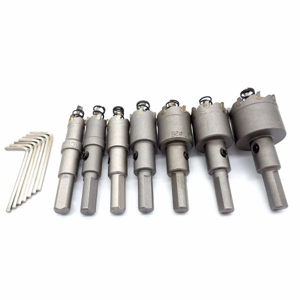 7pcs 14-35mm Tungsten Carbide Tipped Hole Saw Set