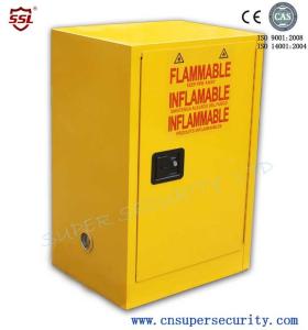 Heavy Duty Lockable Storage Cabinet With Distinct Safety Signs And Bullet