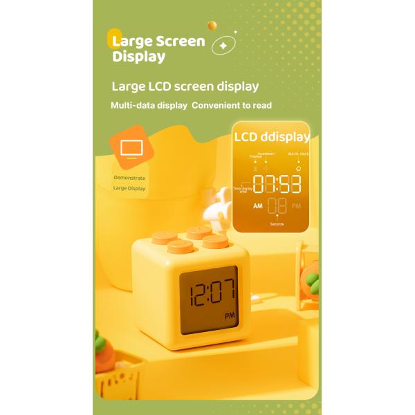 Elegant Bedrooms Must-Have Modern Design Block Timer Desk Clock Back to School Occasion