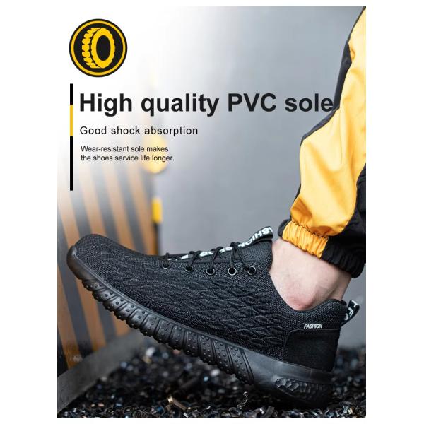 Zapatos deportivos de trabajo, zapatos respiratorios para el trabajo de seguridad.