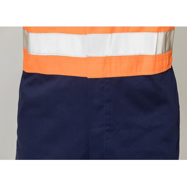 Double Stitching Safety Work Clothes High Visable Orange Jacket Bib Pants Suit
