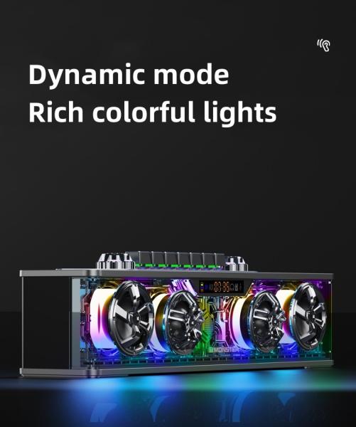 Monster Airmars G06 Multimedia Bluetooth Speaker 4000mAh RGB LED ABS Plastic Cabinet
