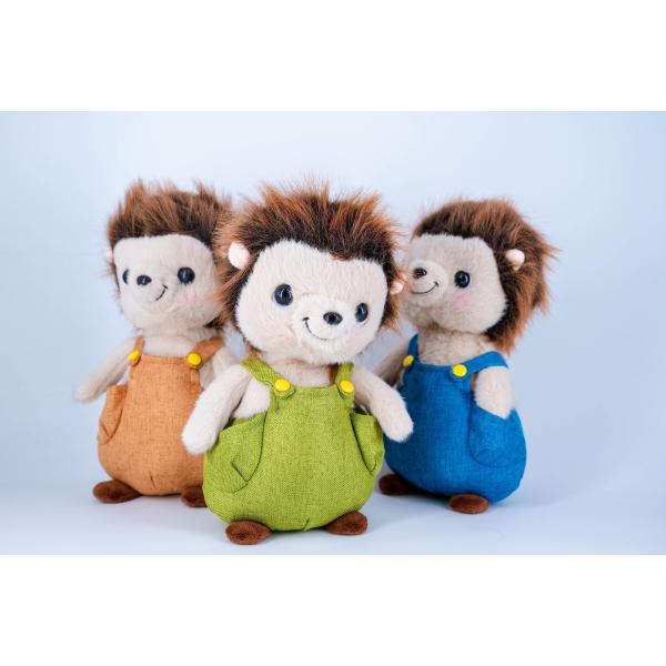 Three Color Soft Plush Toys Custom Design Animal Plush Doll Hedgehog 25-40cm size