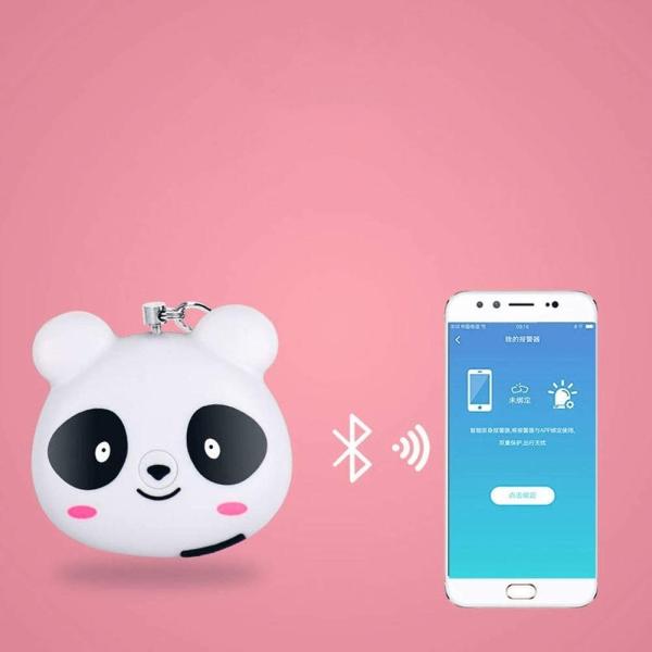 Mini Panda Safety Alarm Keychain 130mAh Location APP For Women Elderly Kids 40g