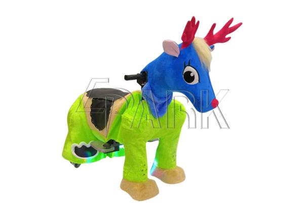 Stuffed Kiddie Electric Animal Ride Height 90cm For Shopping Mall