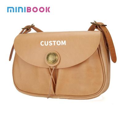 Handmade Vintage Men's Shoulder Crossbody Bag with Top-Layer Vegetable Tanned Leather