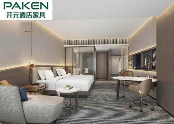 Luxury Hotel Bedroom E1 Grade Plywood Dyed Veneer Furniture Natural Marble Table Top Large Suites