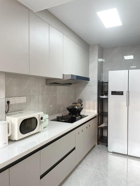 Modern Minimalist Large Kitchen Cabinet With Sink Plywood Cupboard