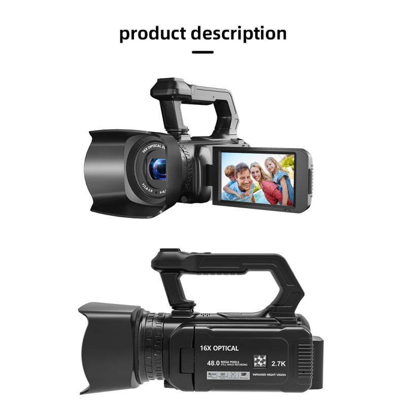 Factory Direct 2.7K 16X Optical Zoom 4.0 HD Inch IPS Screen for YouTube Video Camera Camcorder Video Camera Camcorder