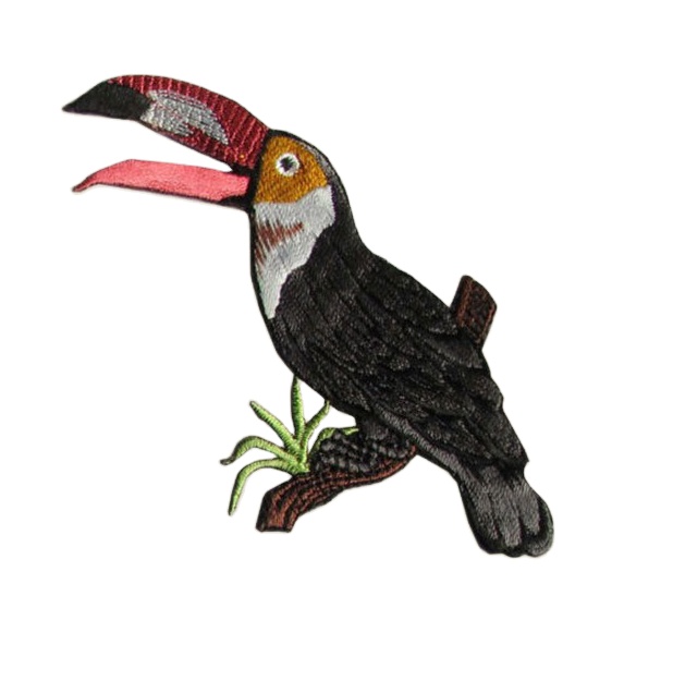 Customized Embroidery Designs Italy Eagle Embroidered Patch Adhesive on
