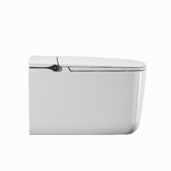 Toilet en céramique intelligent avec chasse d'eau automatique et siège chauffant, design moderne pour usage domestique/hôtelier/commercial