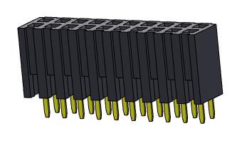 Female Header Connector 2.00mm Dual Row Dip TYPE 2*2PIN To 2*40PIN H=7.20mm