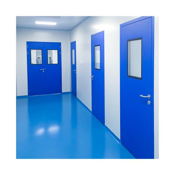 Stoving Varnish Pharma Steel Swing Cleanroom Door Dustproof