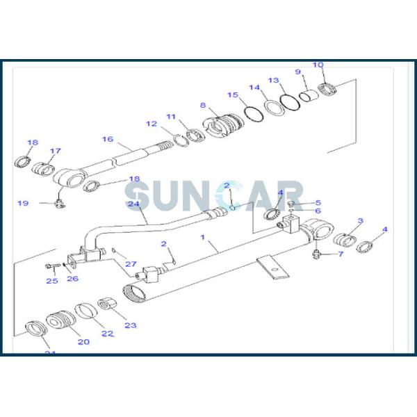 707-98-10950 7079810950 Steering Cylinder Sealing Kit Fits KOMATSU Wheel Loader WA100 WA150 WA150L WA150PZ