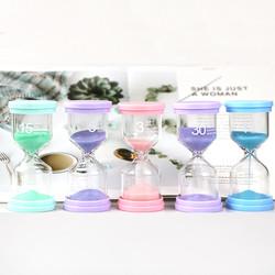Wholesale price 5 minute 10 minute hourglass colored sand glass decorative hourglass glass sandtimers hourglass