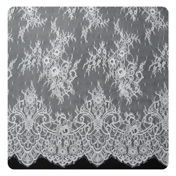 Embroidered Nylon Eyelash Lace Trim Shorts / Embroidered Lace Fabric