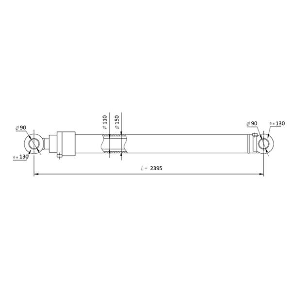 31QA-50111 31QA-50121 31Y1-33730 Boom Hydraulic Cylinder For R430LC-9SH R380LC-9 R430LC-9 Excavator