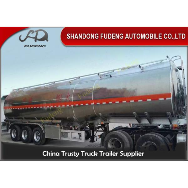 45 cbm FUWA axle petrol fuel tanker semi trailer aluminium alloy sale