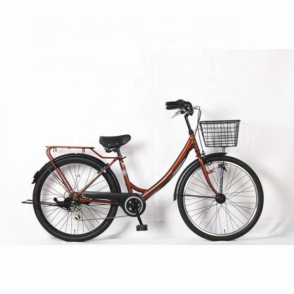 Puncture Resistant Disc Brake Lightweight Platform City Bike 6 Speed For 160-180cm Riders