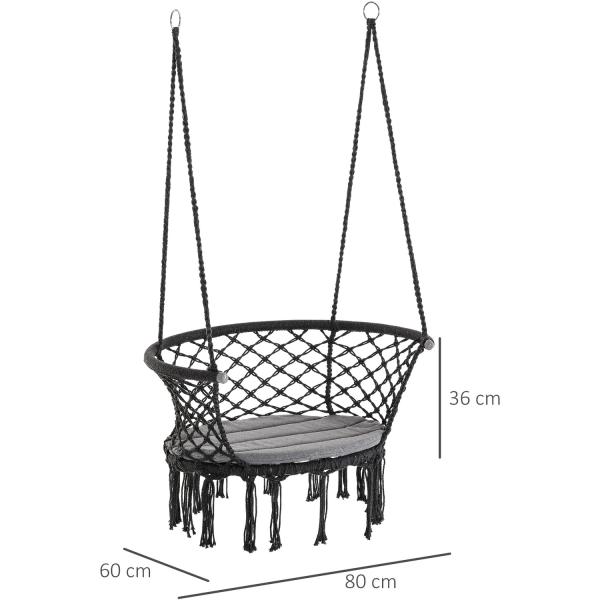 Outdoor Furniture Macrame Cotton Rope Hammock Chair Swings for Indoor and Outdoor