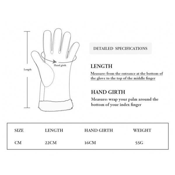 Custom Embroidery Winter Warm Gloves Mittens Thermal Thick Touchscreen For Women